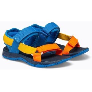 NEW! Merrell Kahuna Kids’ Multicolor Blue and Orange Velcro Sandals Size 4